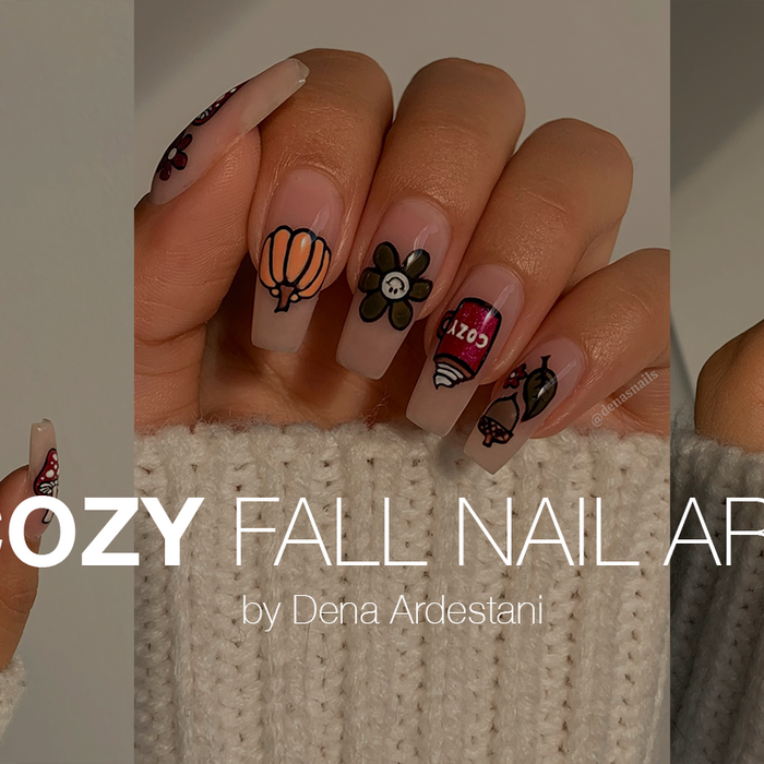 Cozy Fall Nail Designs using #LERocks Fall 2023 Collection by Dena Ardestani