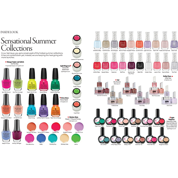 "SENSATIONAL SUMMER COLLECTIONS" BY NAILPRO MAGAZINE