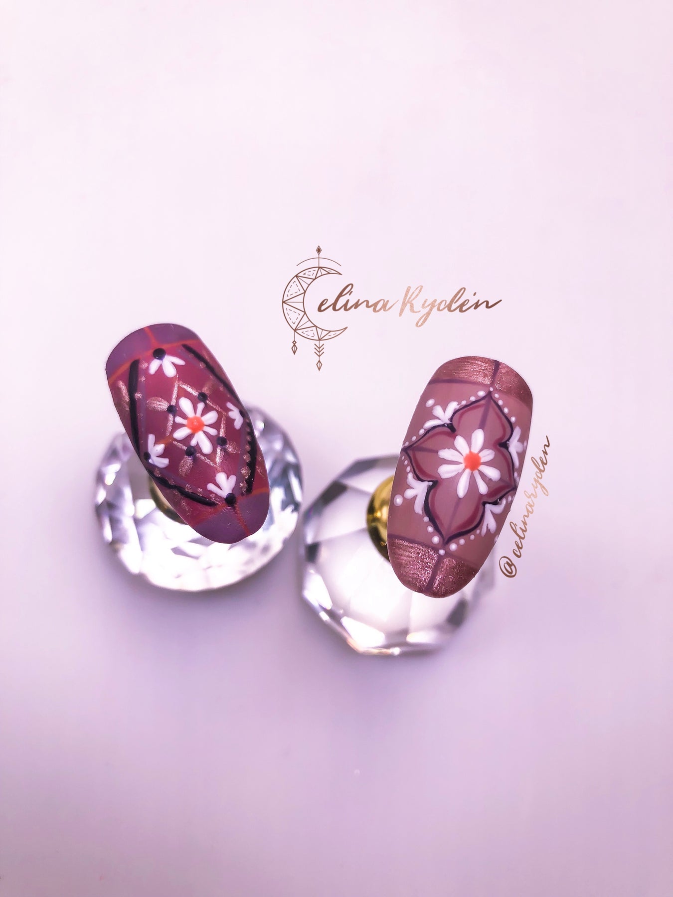Celina Ryden Boho Flower Nail Art with ButterCream