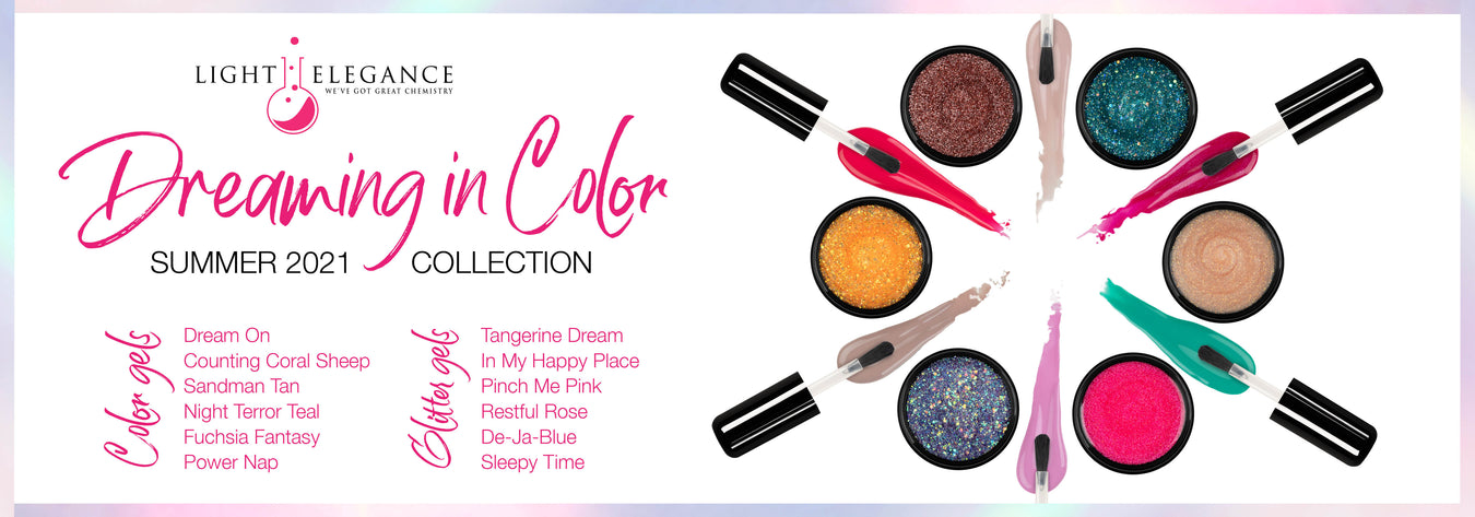 Dreaming in Color Collection - Summer 2021 P+, Color & Glitter Gel