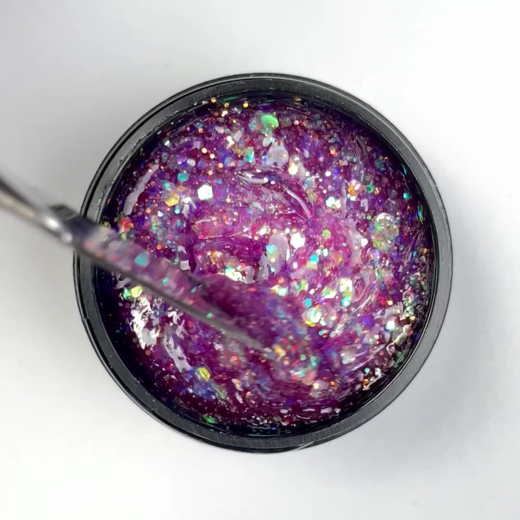 Pixie Purple UV/LED Glitter Gel, 17 ml