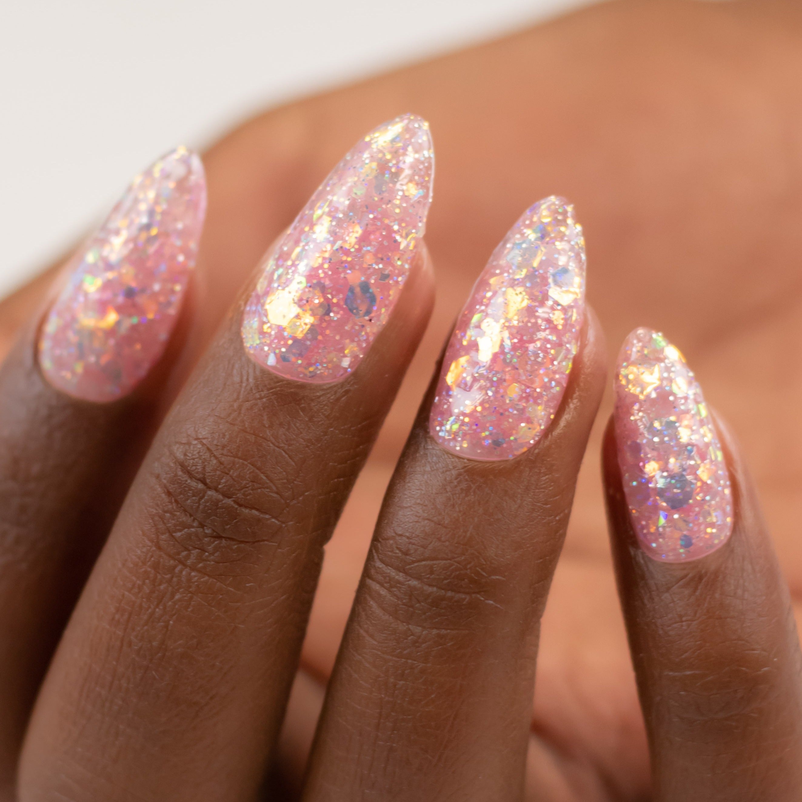 P+ On the Rocks Glitter Gel Polish — Light Elegance