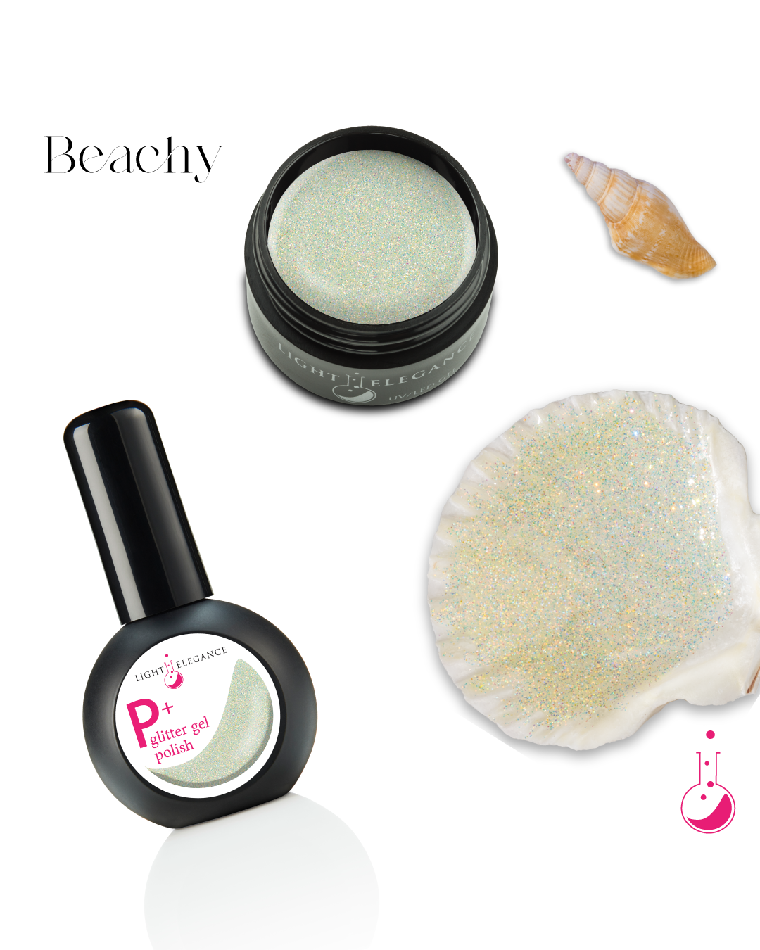 Beachy UV/LED Glitter Gel