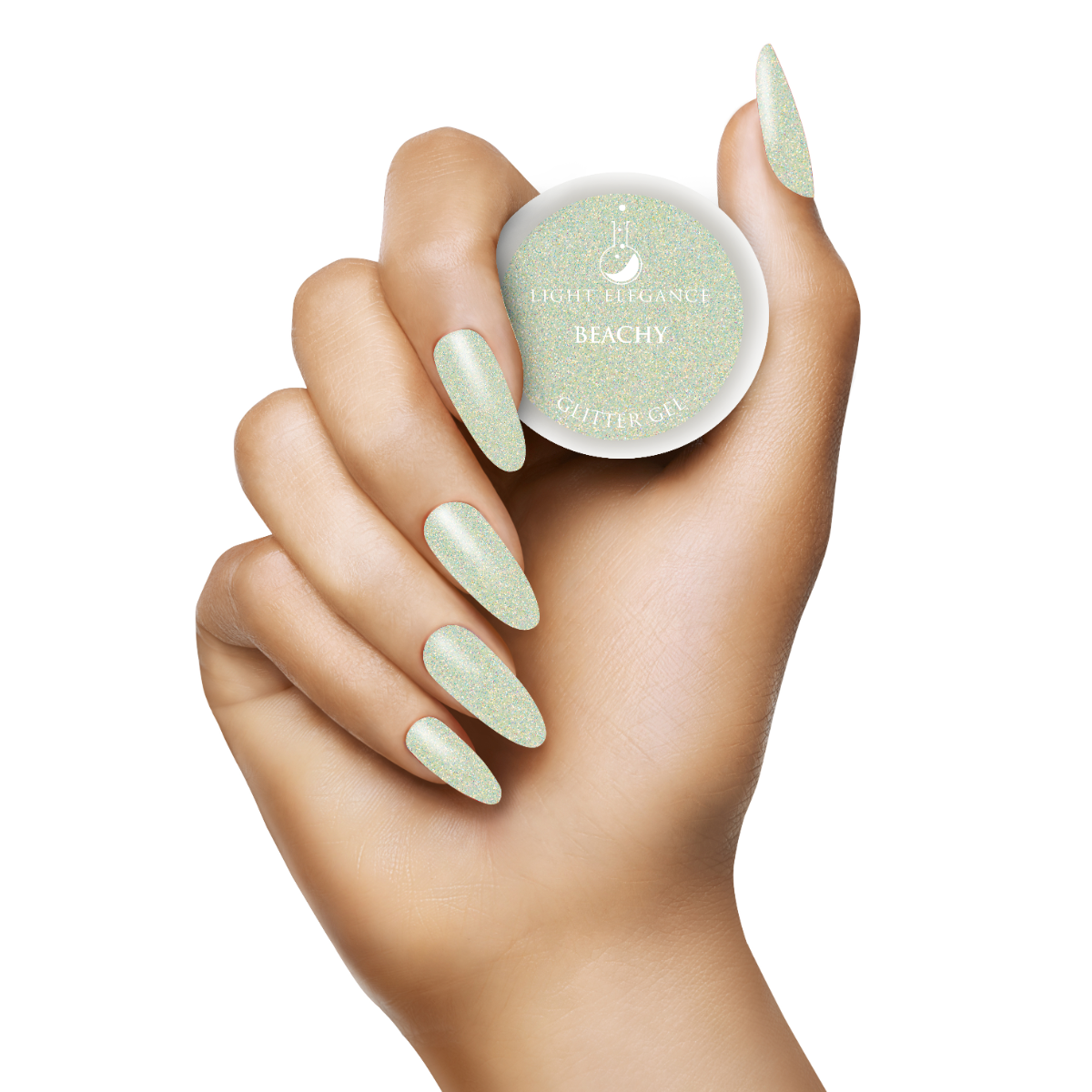 Beachy UV/LED Glitter Gel, 17 ml.