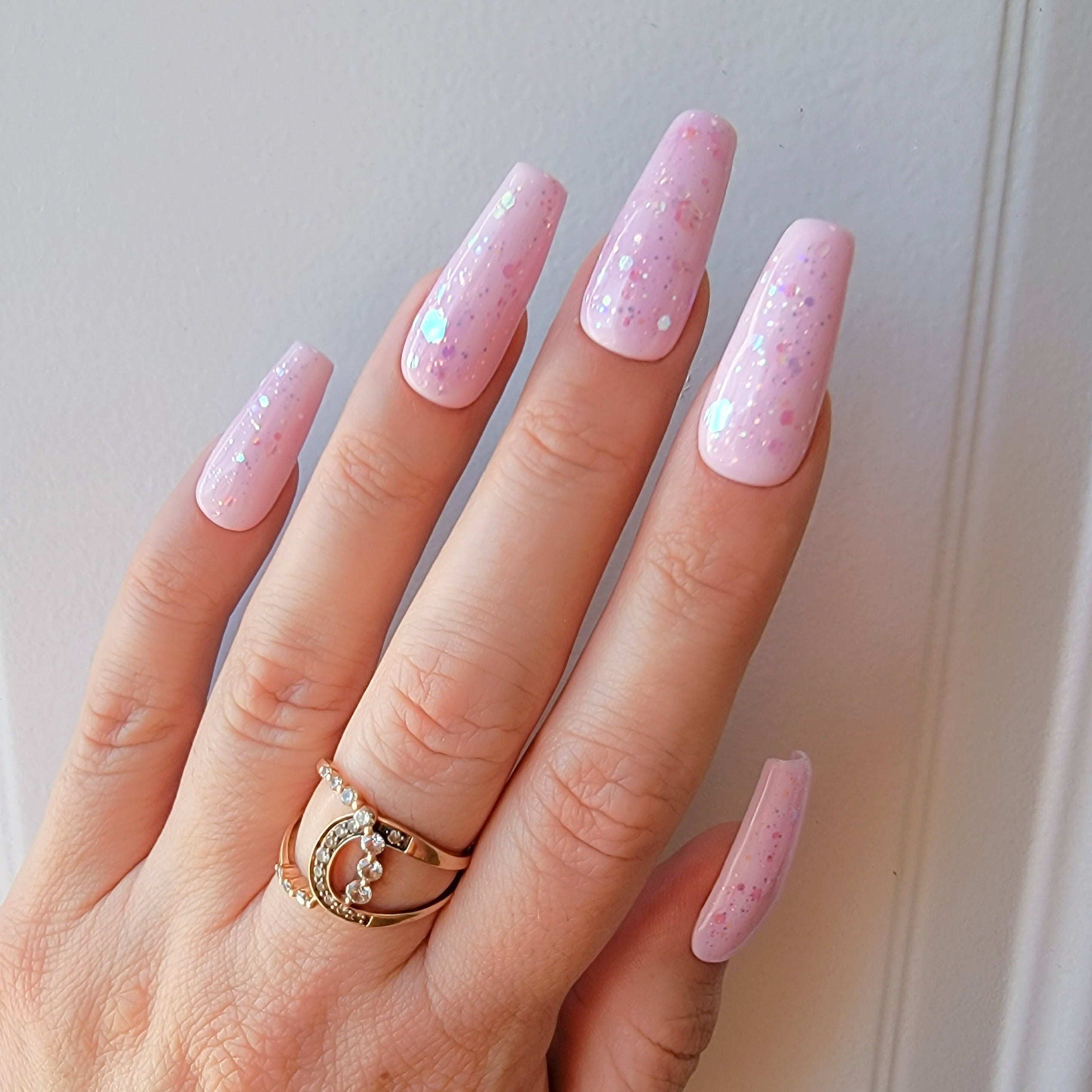 P+ Pixie Purple Glitter Gel Polish, 15 ml