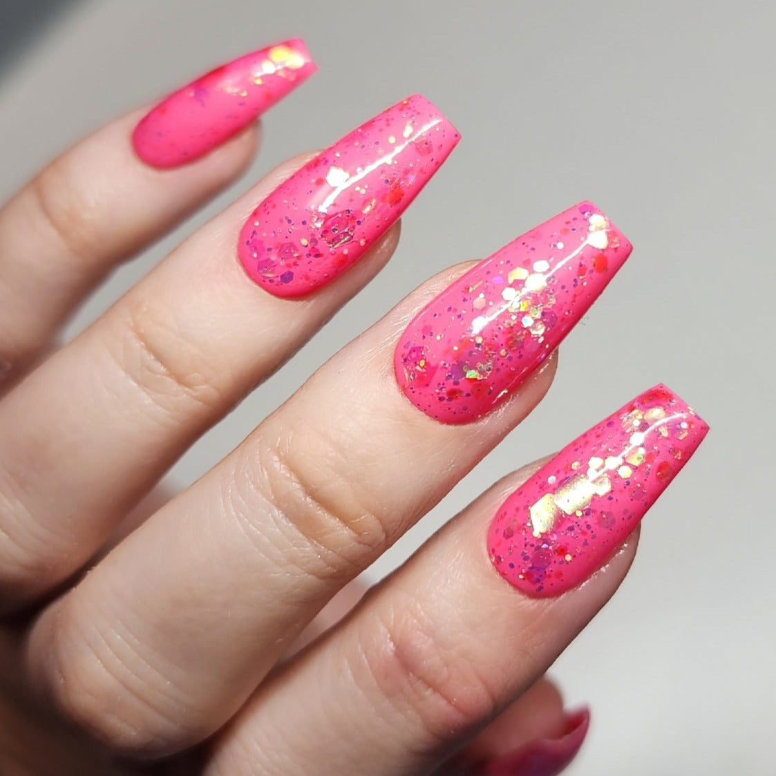 P+ Pixie Purple Glitter Gel Polish, 15 ml